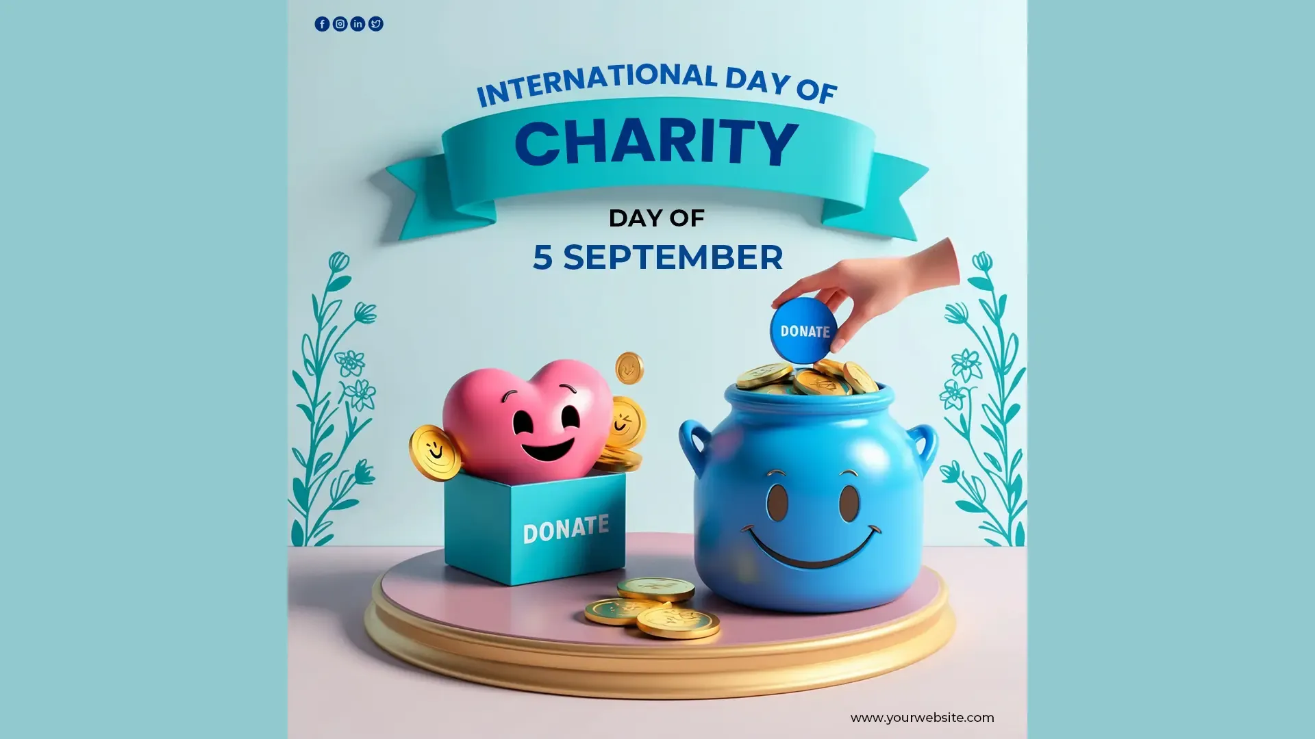 International Charity Day Instagram Post PSD